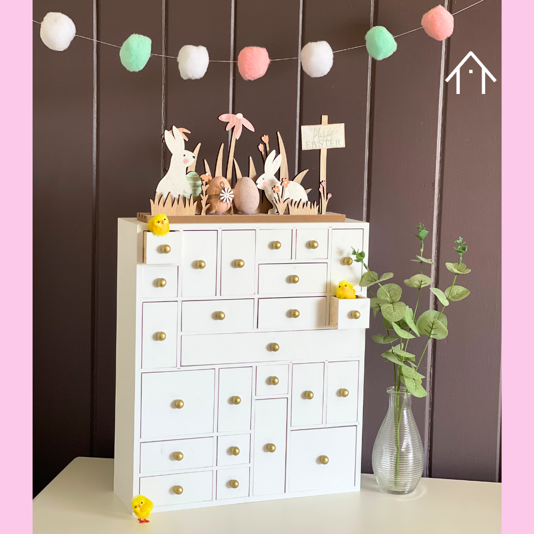 Wooden DIY Storage Organizer/ Wooden Advent Calendar with FREE Number Embellishments