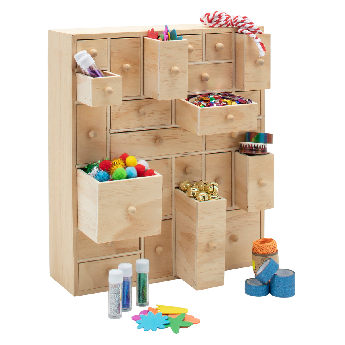 HYGGEHAUS Natural Wooden Storage Organizer (24 drawer) – hyggehaus