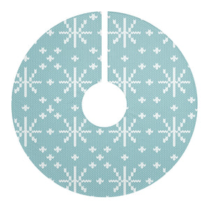 Snowflake Christmas Tree Skirt - BLUE