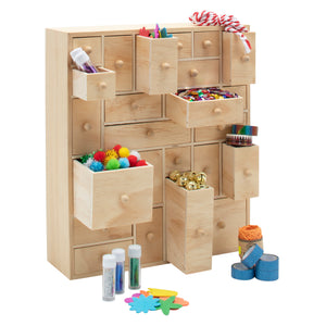 HYGGEHAUS Natural Wooden Storage Organizer            (24 drawer)