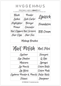 Clear Sticker Paper Template for Makeup Organization